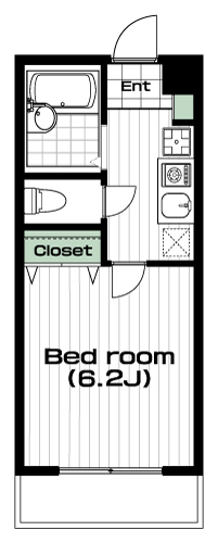 三軒茶屋駅の賃貸 80,000円 間取り図