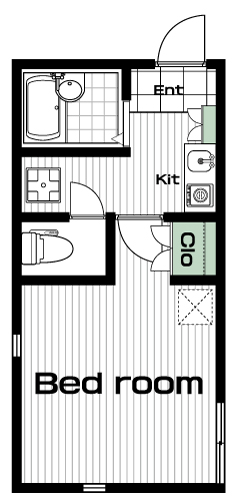 片倉町駅の賃貸 50,000円 間取り図