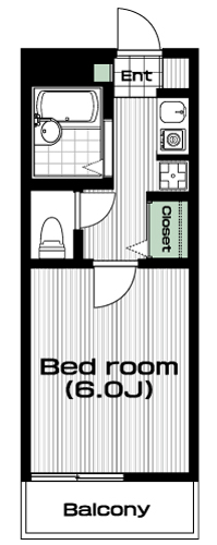 片倉駅の賃貸 43,000円 間取り図