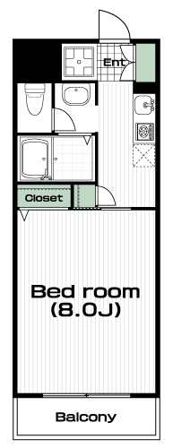 中央大学・明星大学駅の賃貸 54,000円 間取り図