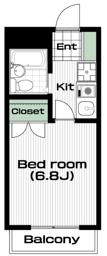 祖師ヶ谷大蔵駅の賃貸 51,000円 間取り図