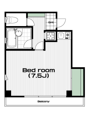 西巣鴨駅の賃貸 70,000円 間取り図