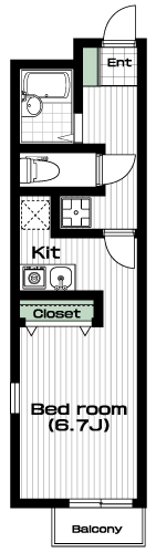 豪徳寺駅の賃貸 73,000円 間取り図