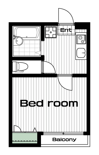 千川駅の賃貸 68,000円 間取り図