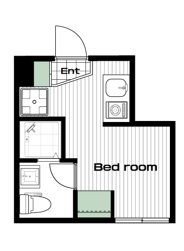 中板橋駅の賃貸 48,000円 間取り図
