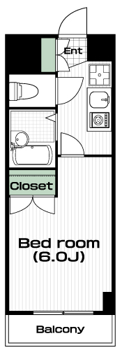 野方駅の賃貸 79,000円 間取り図