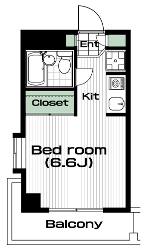 溝の口駅の賃貸 64,000円 間取り図