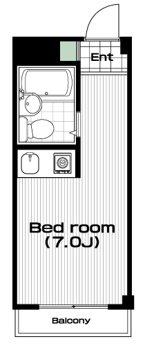 早稲田駅の賃貸 60,000円 間取り図