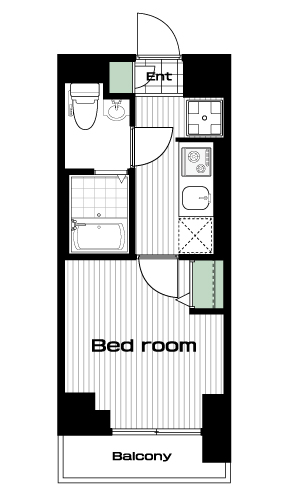 新大塚駅の賃貸 83,000円 間取り図