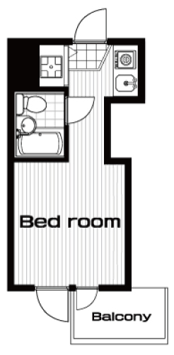経堂駅の賃貸 57,000円 間取り図
