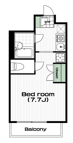 日吉駅の賃貸 66,000円 間取り図