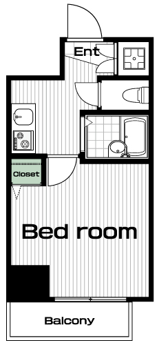 早稲田駅の賃貸 85,000円 間取り図