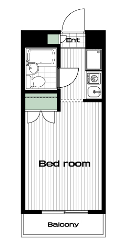 獨協大学前駅の賃貸 43,000円 間取り図
