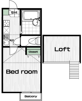 白楽駅の賃貸 63,000円 間取り図