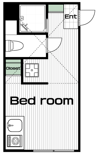 飯田橋駅の賃貸 68,000円 間取り図