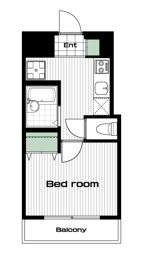 小手指駅の賃貸 50,000円 間取り図