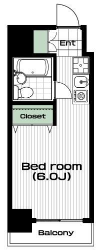 白楽駅の賃貸 53,000円 間取り図