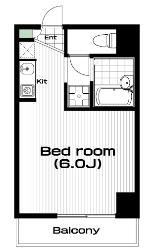 中延駅の賃貸 80,000円 間取り図