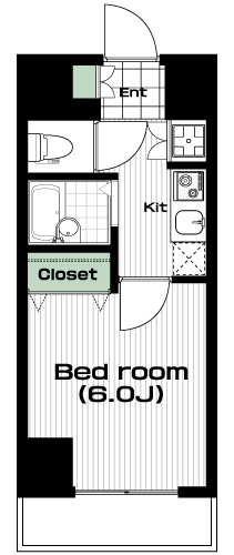 五反田駅の賃貸 85,000円 間取り図