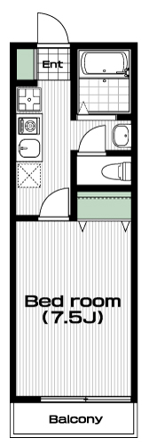 大塚・帝京大学駅の賃貸 53,000円 間取り図
