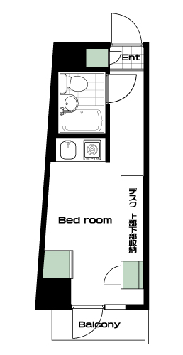 江戸川橋駅の賃貸 58,000円 間取り図