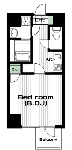 溝の口駅の賃貸 78,000円 間取り図