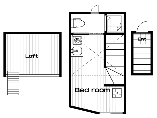 蒲田駅の賃貸 54,000円 間取り図