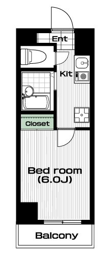武蔵小杉駅の賃貸 51,000円 間取り図
