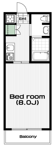 大塚・帝京大学駅の賃貸 70,000円 間取り図