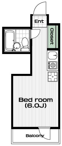 武蔵関駅の賃貸 48,000円 間取り図