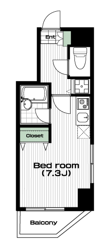 明大前駅の賃貸 91,000円 間取り図