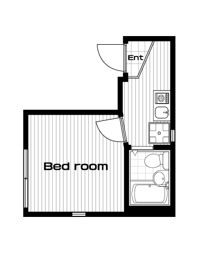 本蓮沼駅の賃貸 56,000円 間取り図