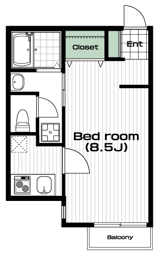 大塚・帝京大学駅の賃貸 53,000円 間取り図