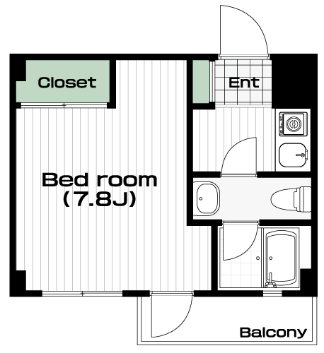 調布駅の賃貸 58,000円 間取り図