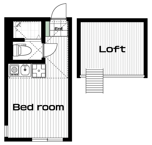 生田駅の賃貸 48,000円 間取り図