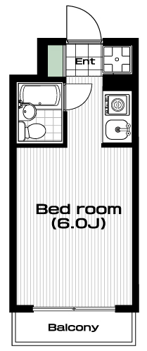 白楽駅の賃貸 38,000円 間取り図