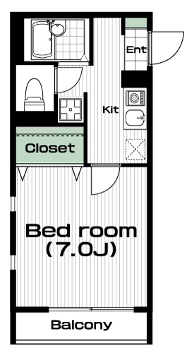 尾山台駅の賃貸 79,000円 間取り図