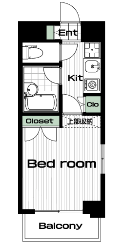 鷺沼駅の賃貸 73,000円 間取り図
