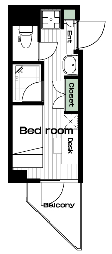 元住吉駅の賃貸 69,000円 間取り図