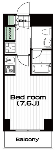 調布駅の賃貸 65,000円 間取り図