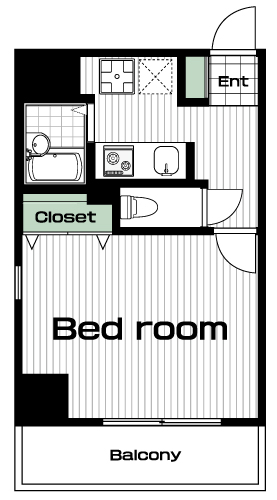 千歳烏山駅の賃貸 89,000円 間取り図
