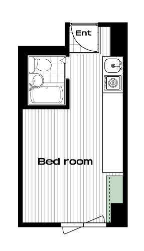 駒込駅の賃貸 55,000円 間取り図