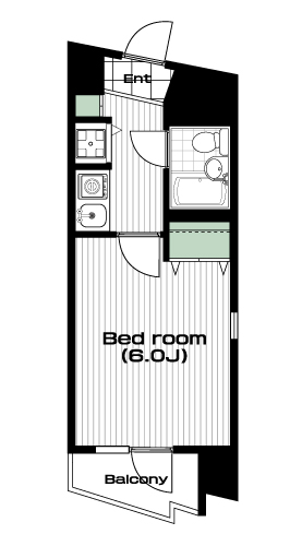 新大塚駅の賃貸 68,000円 間取り図