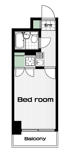 西八王子駅の賃貸 44,000円 間取り図