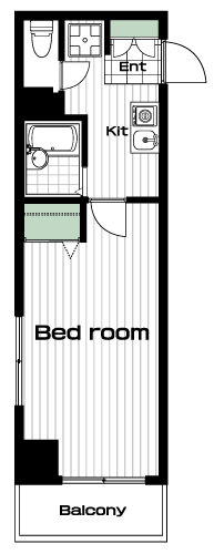 白金高輪駅の賃貸 90,000円 間取り図