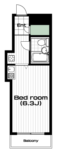 祖師ヶ谷大蔵駅の賃貸 54,000円 間取り図