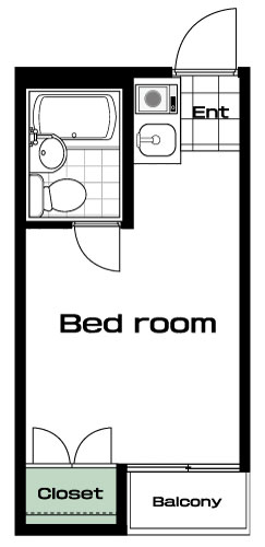 大岡山駅の賃貸 45,000円 間取り図
