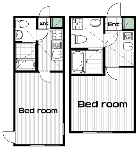 聖蹟桜ヶ丘駅の賃貸 64,000円 間取り図