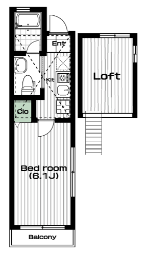 千歳船橋駅の賃貸 79,000円 間取り図