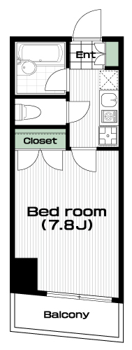 西八王子駅の賃貸 60,000円 間取り図